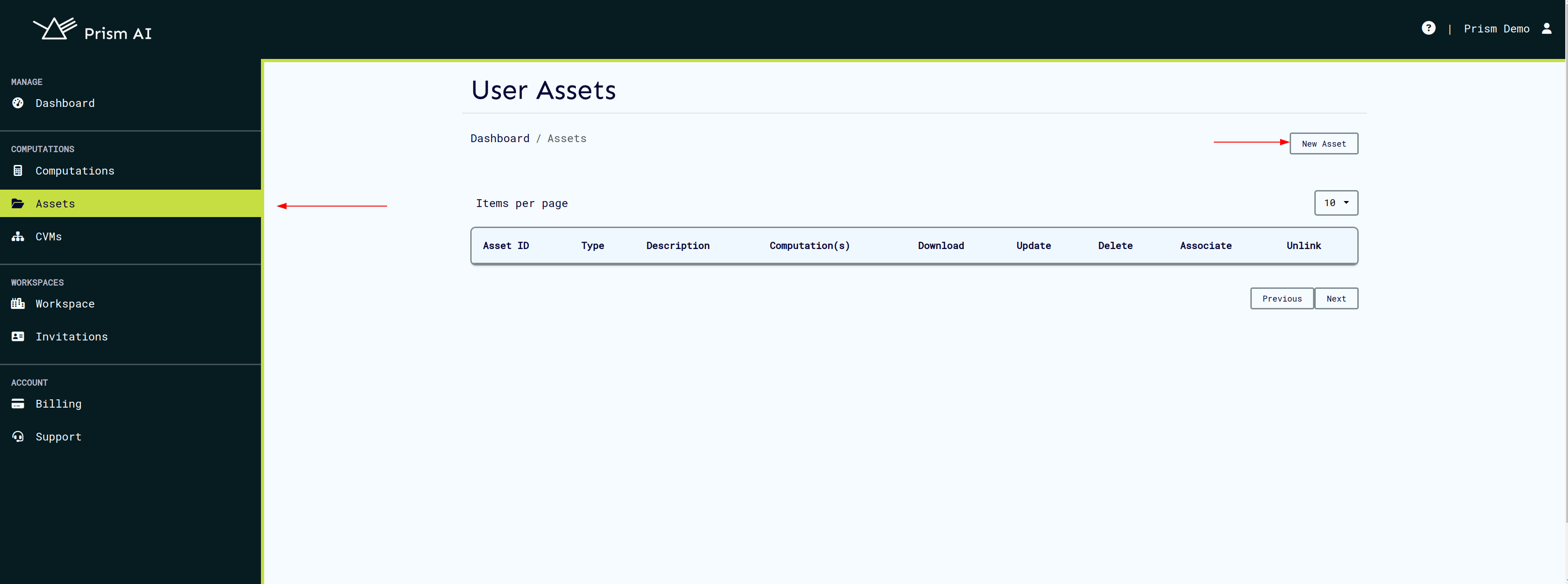 Create asset